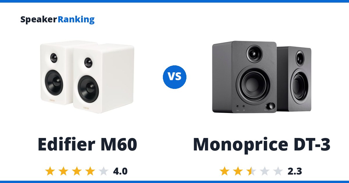 Edifier M60 vs Monoprice DT-3