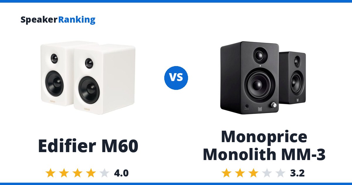 Edifier M60 vs Monoprice Monolith MM-3
