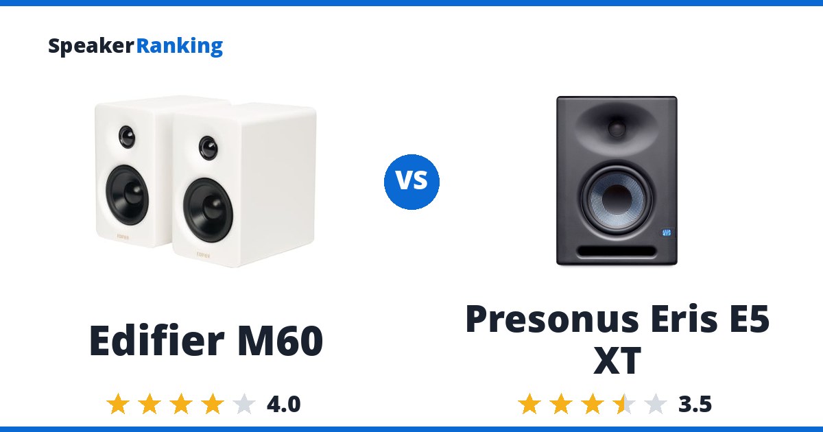 Edifier M60 vs Presonus Eris E5 XT