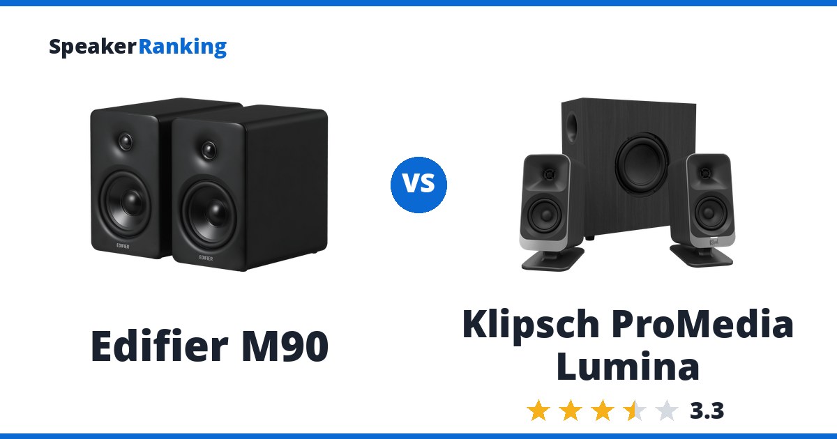 Edifier M90 vs Klipsch ProMedia Lumina