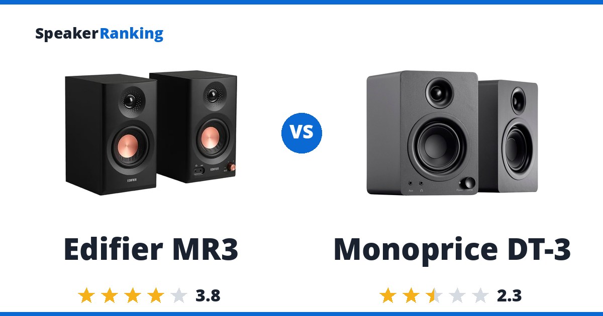 Edifier MR3 vs Monoprice DT-3