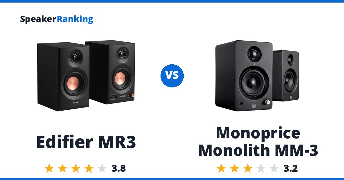 Edifier MR3 vs Monoprice Monolith MM-3