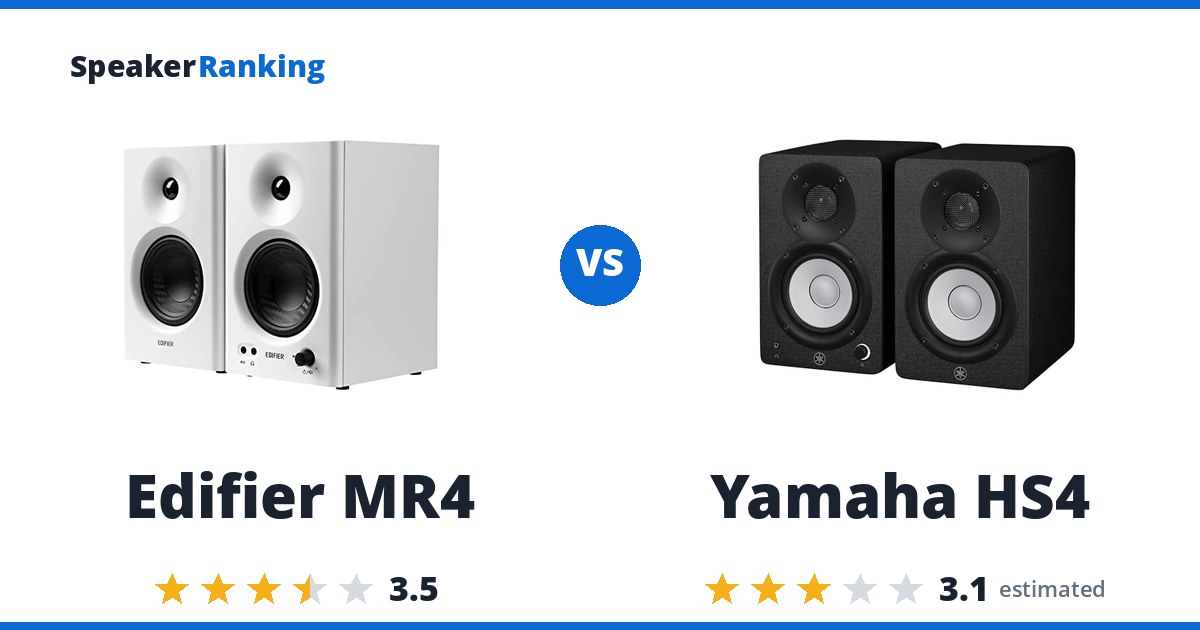 Edifier MR4 vs Yamaha HS4