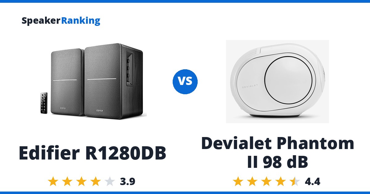 Edifier R1280DB vs Devialet Phantom II 98 dB