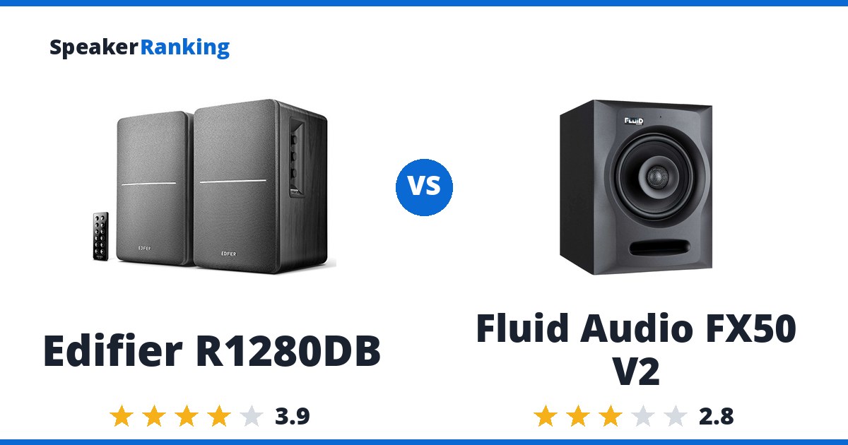 Edifier R1280DB vs Fluid Audio FX50 V2