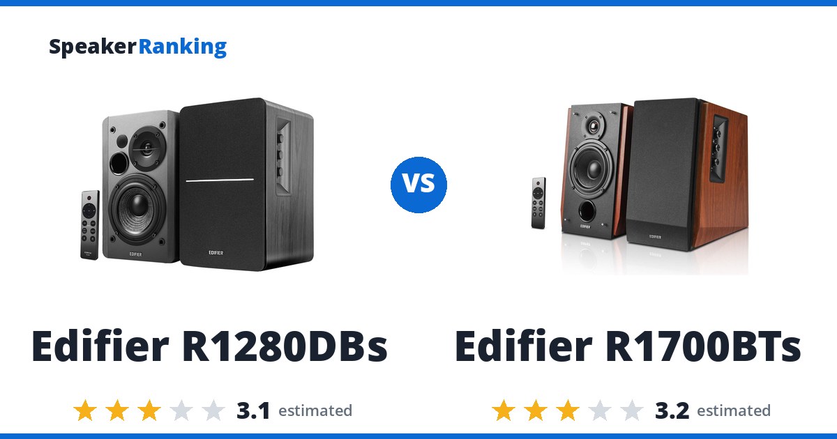 Edifier R1280DBs vs Edifier R1700BTs