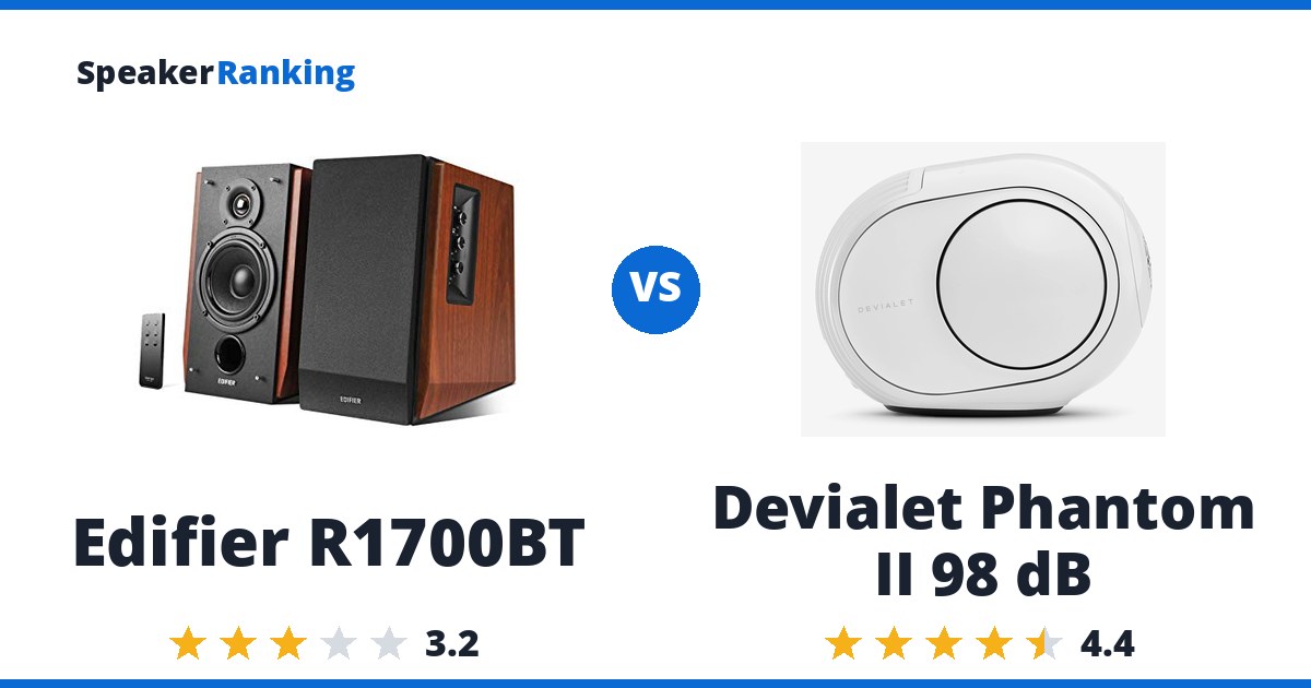 Edifier R1700BT vs Devialet Phantom II 98 dB