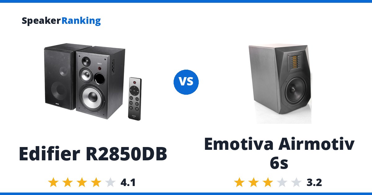 Edifier R2850DB vs Emotiva Airmotiv 6s