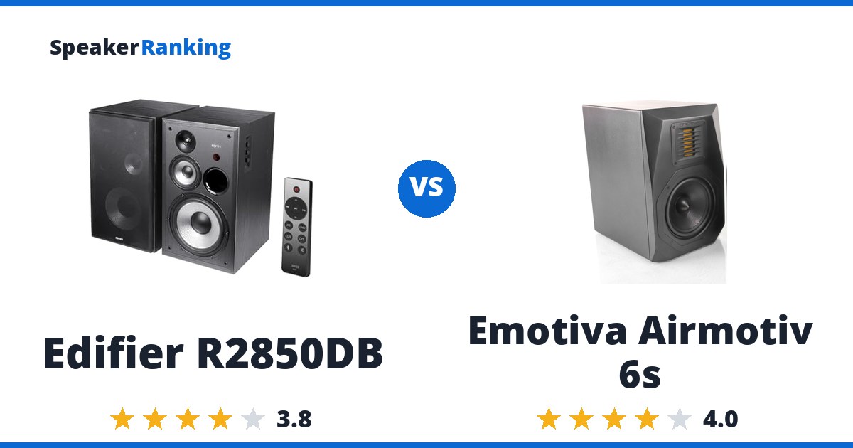 Edifier R2850DB vs Emotiva Airmotiv 6s
