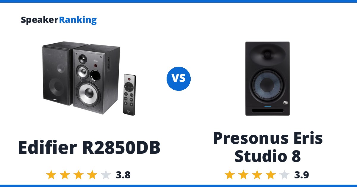 Edifier R2850DB vs Presonus Eris Studio 8