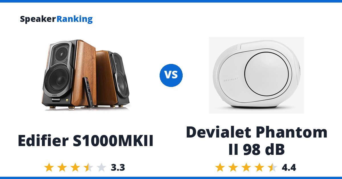 Edifier S1000MKII vs Devialet Phantom II 98 dB
