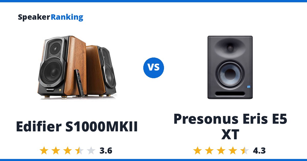 Edifier S1000MKII vs Presonus Eris E5 XT