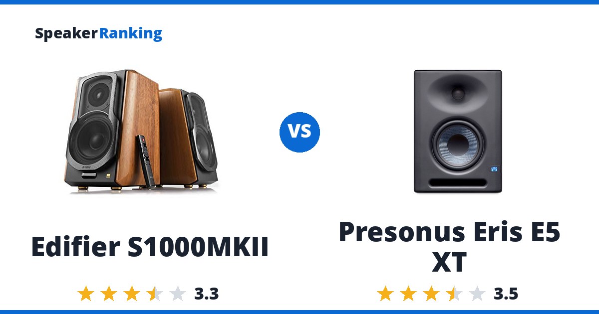 Edifier S1000MKII vs Presonus Eris E5 XT
