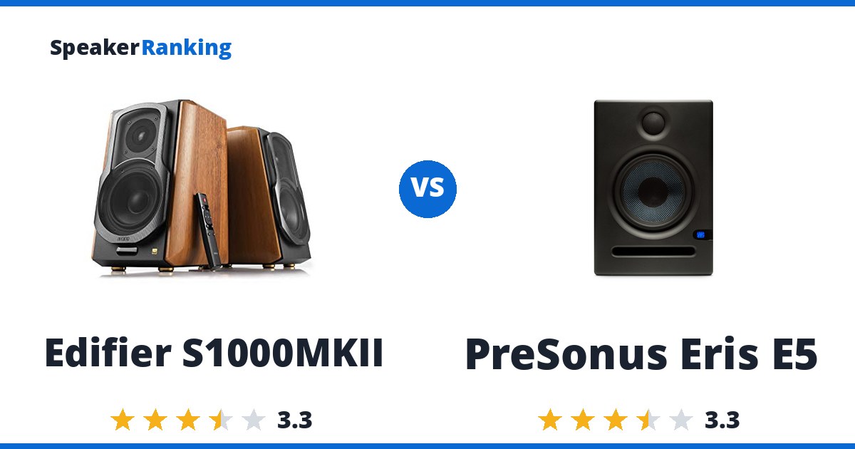 Edifier S1000MKII vs PreSonus Eris E5