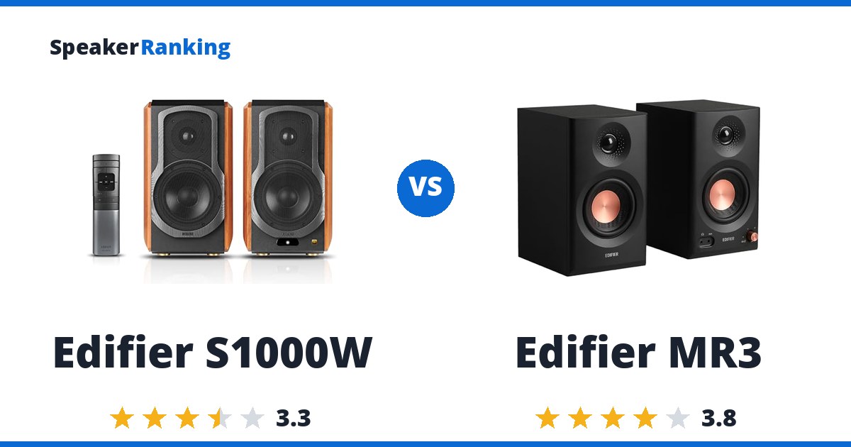 Edifier S1000W vs Edifier MR3