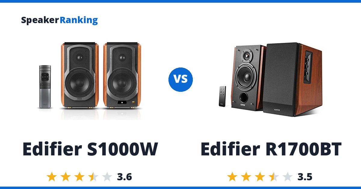 Edifier S1000W vs Edifier R1700BT