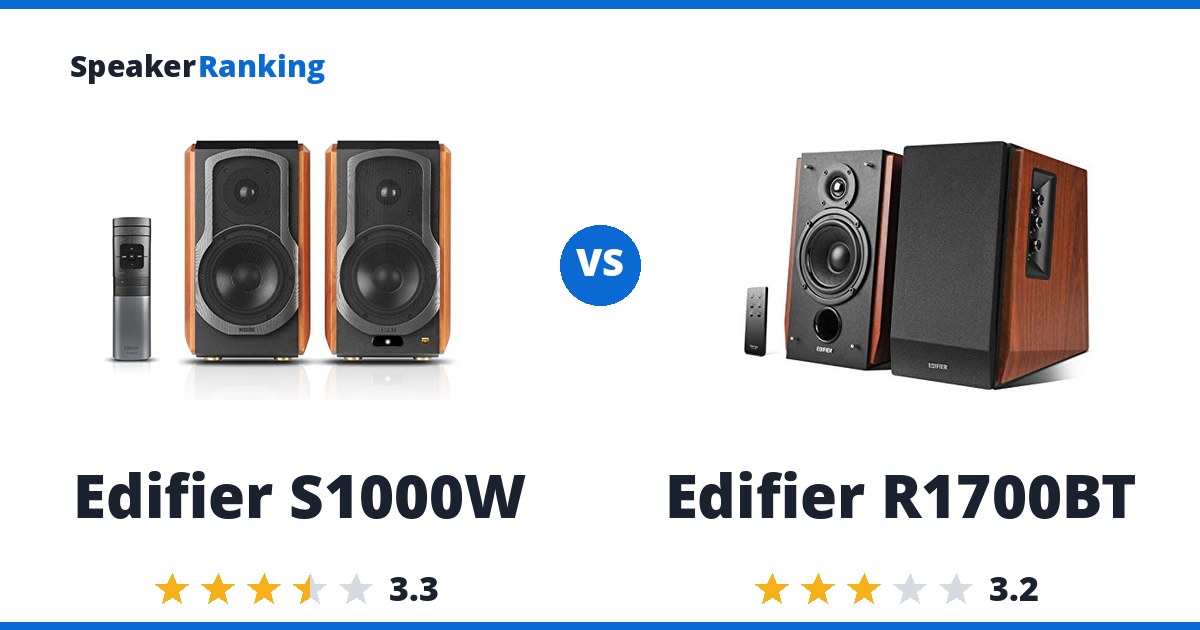 Edifier S1000W vs Edifier R1700BT