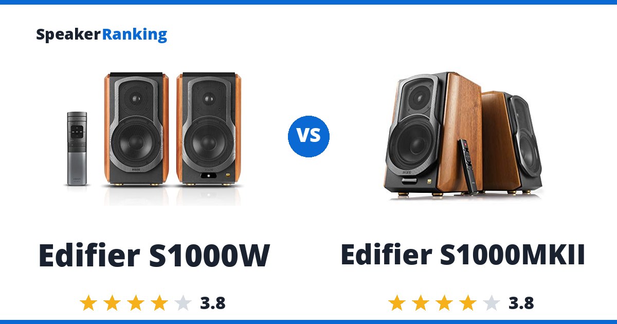 Edifier S1000W vs Edifier S1000MKII