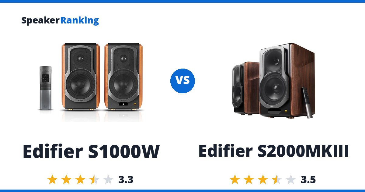Edifier S1000W vs Edifier S2000MKIII