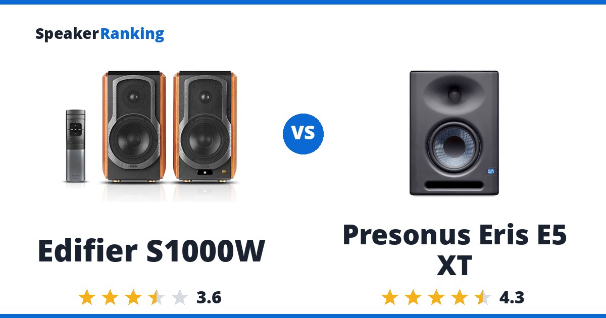Edifier S1000W vs Presonus Eris E5 XT