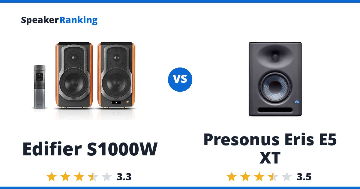 Edifier S1000W vs Presonus Eris E5 XT