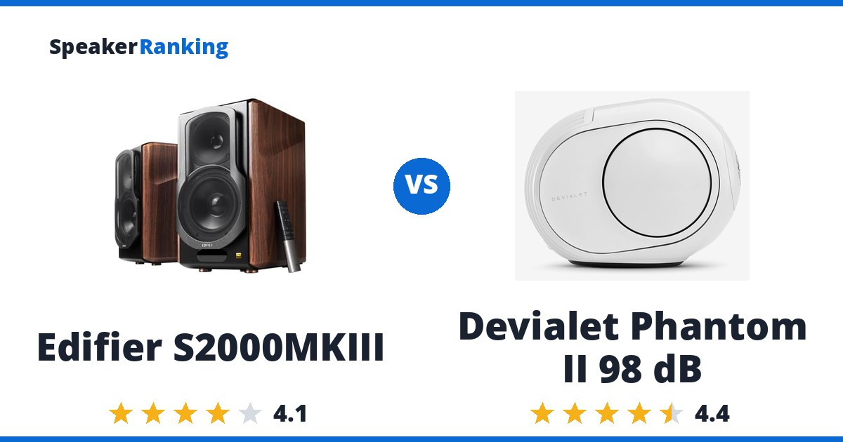 Edifier S2000MKIII vs Devialet Phantom II 98 dB
