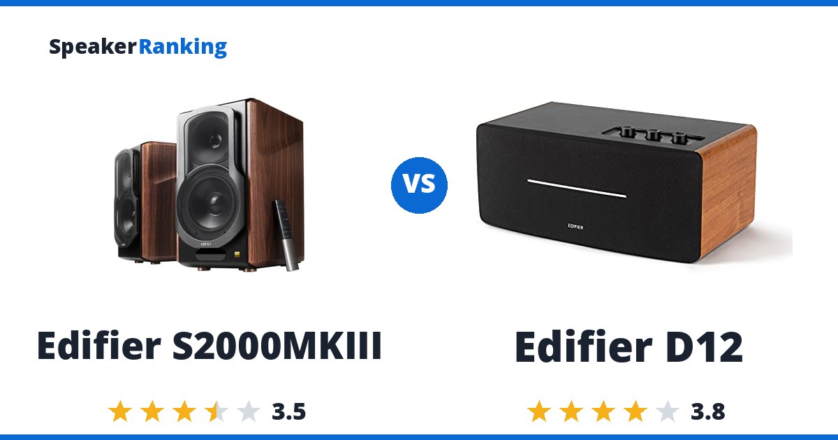 Edifier S2000MKIII vs Edifier D12