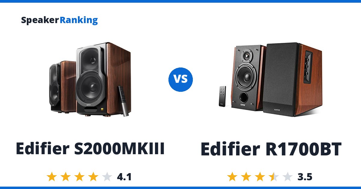 Edifier S2000MKIII vs Edifier R1700BT