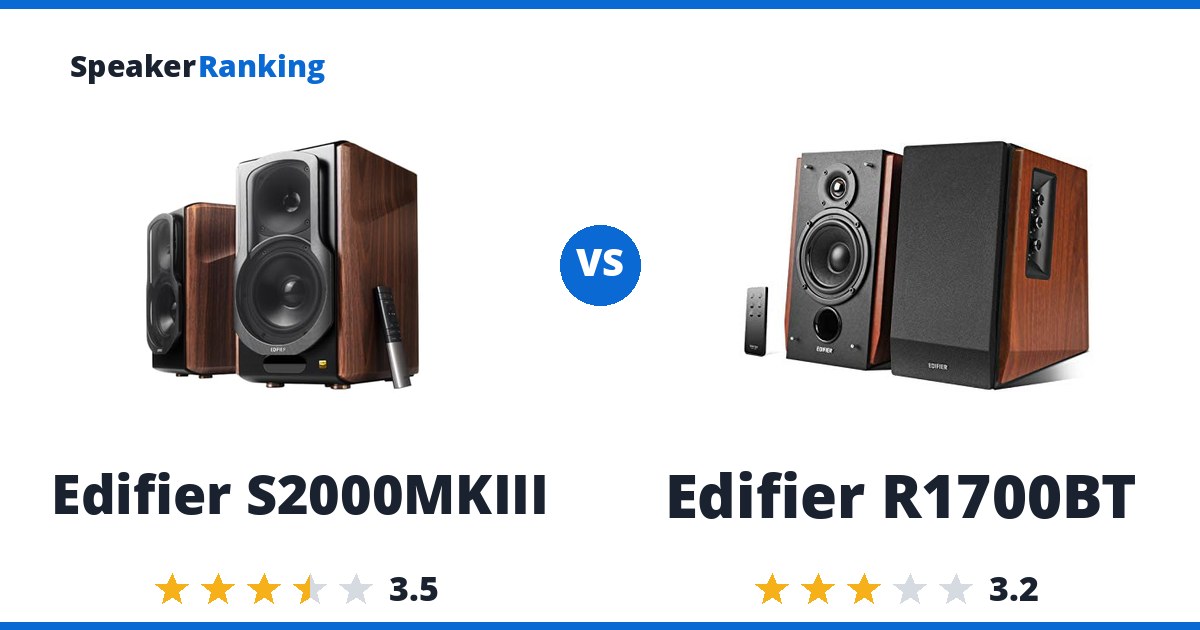 Edifier S2000MKIII vs Edifier R1700BT