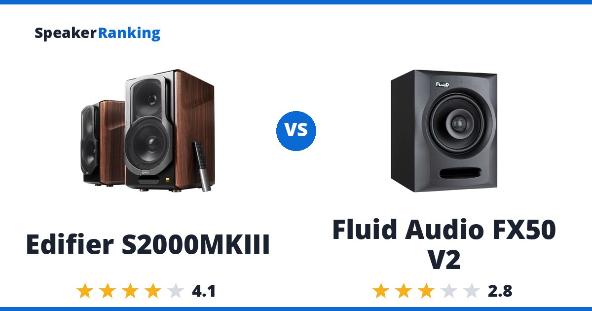 Edifier S2000MKIII vs Fluid Audio FX50 V2
