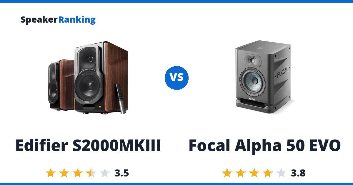Edifier S2000MKIII vs Focal Alpha 50 EVO