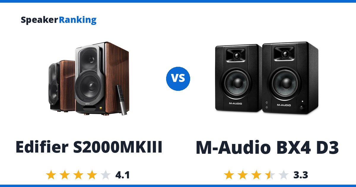 Edifier S2000MKIII vs M-Audio BX4 D3