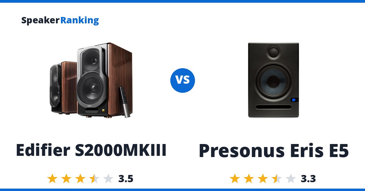 Edifier S2000MKIII vs Presonus Eris E5
