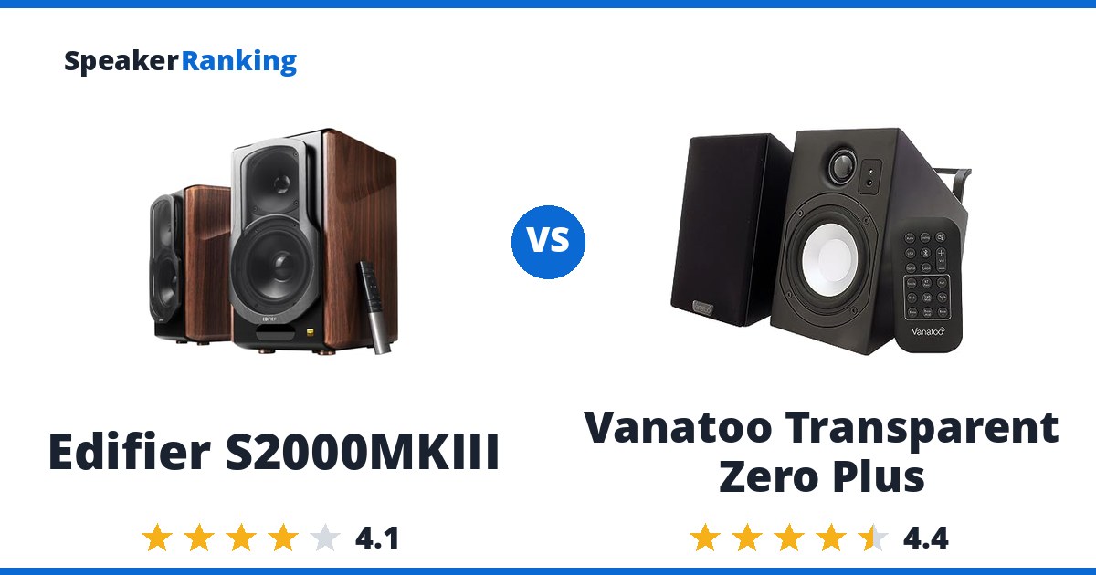 Edifier S2000MKIII vs Vanatoo Transparent Zero Plus
