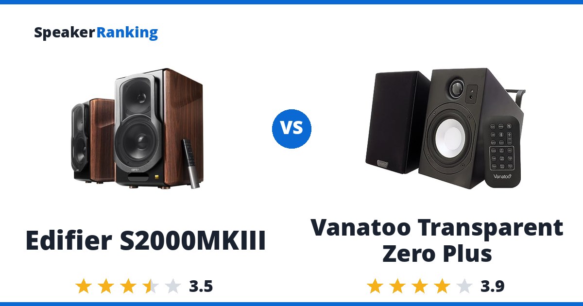 Edifier S2000MKIII vs Vanatoo Transparent Zero Plus