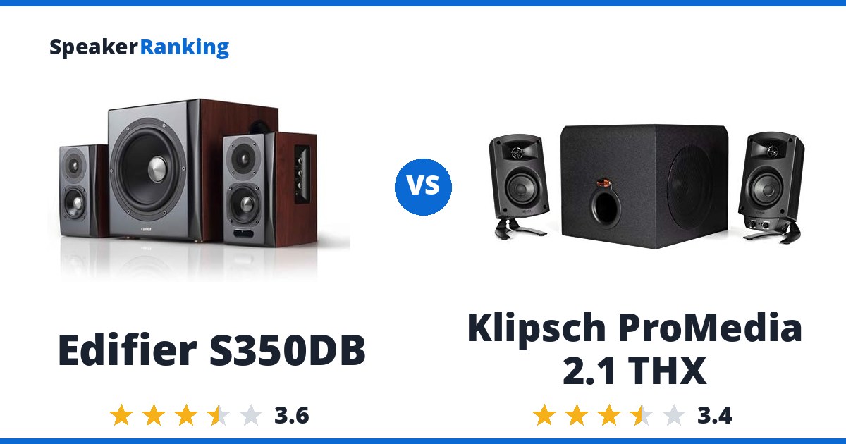 Edifier S350DB vs Klipsch ProMedia 2.1 THX