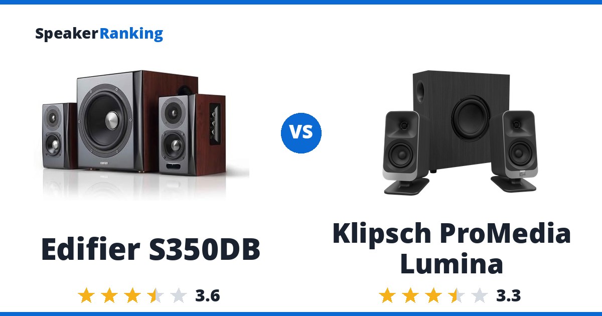 Edifier S350DB vs Klipsch ProMedia Lumina