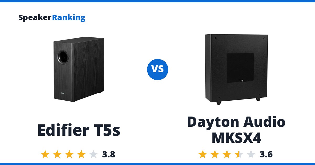 Edifier T5s vs Dayton Audio MKSX4