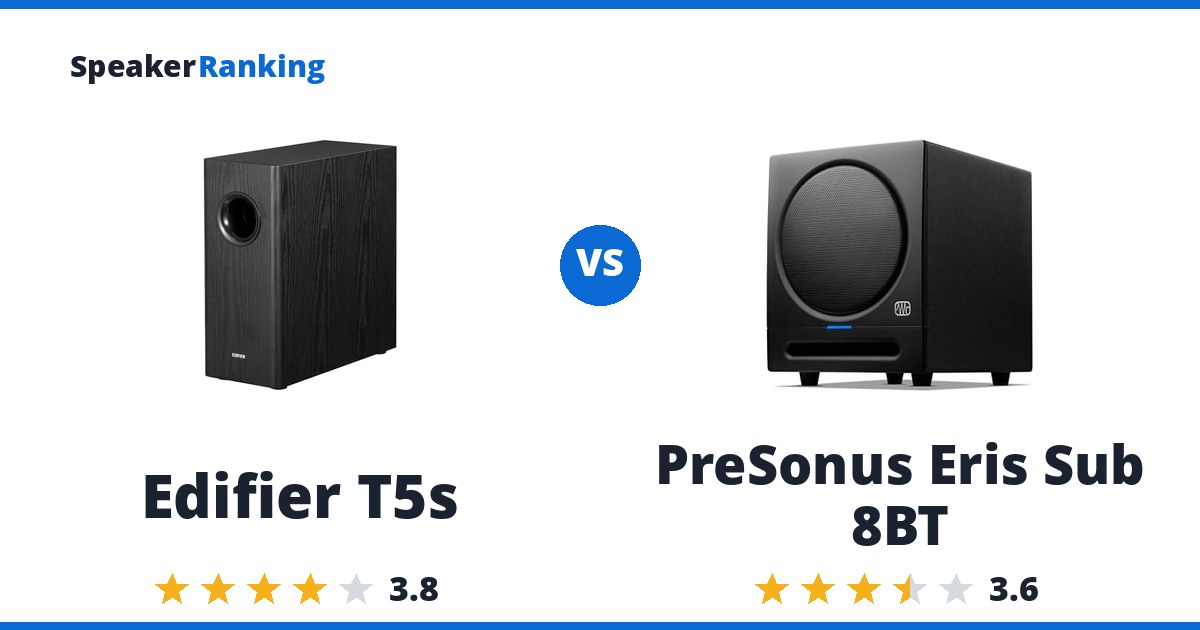 Edifier T5s vs PreSonus Eris Sub 8BT