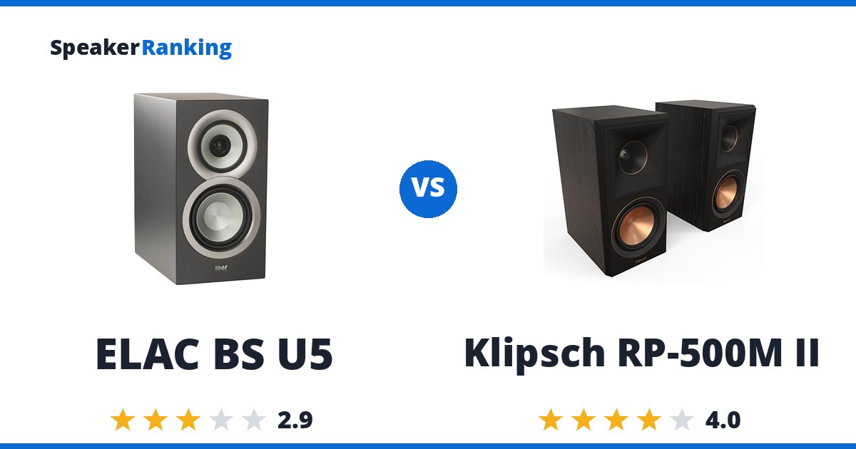 ELAC BS U5 vs Klipsch RP-500M II
