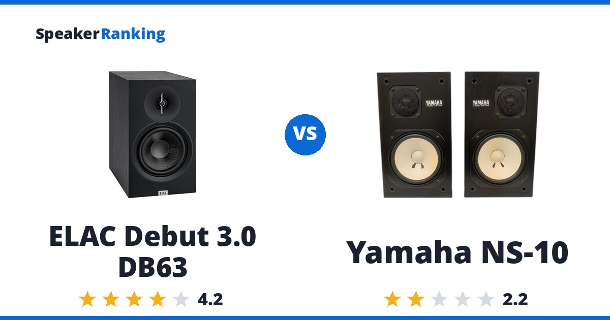 ELAC Debut 3.0 DB63 vs Yamaha NS-10