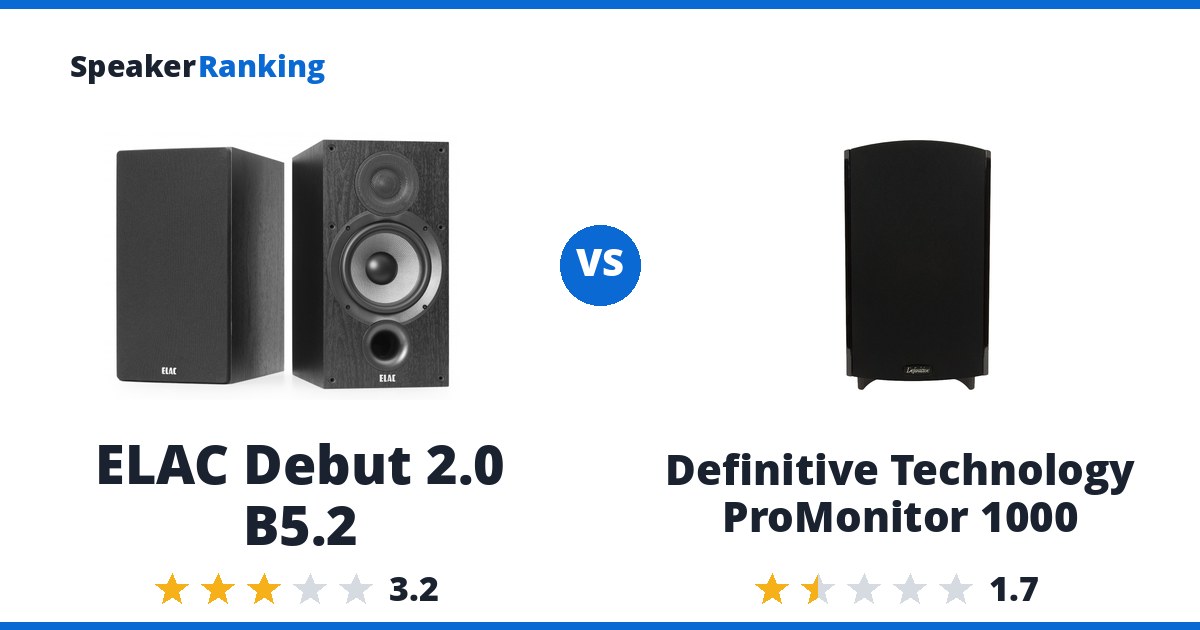 ELAC Debut 2.0 B5.2 vs Definitive Technology ProMonitor 1000