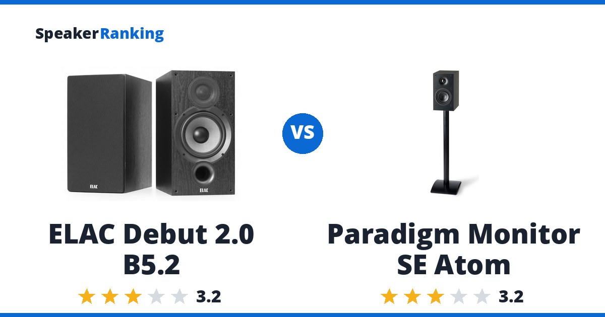ELAC Debut 2.0 B5.2 vs Paradigm Monitor SE Atom