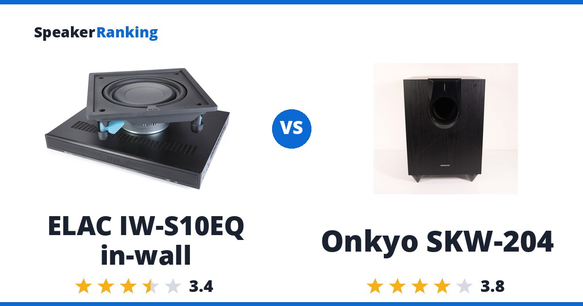 ELAC IW-S10EQ in-wall vs Onkyo SKW-204