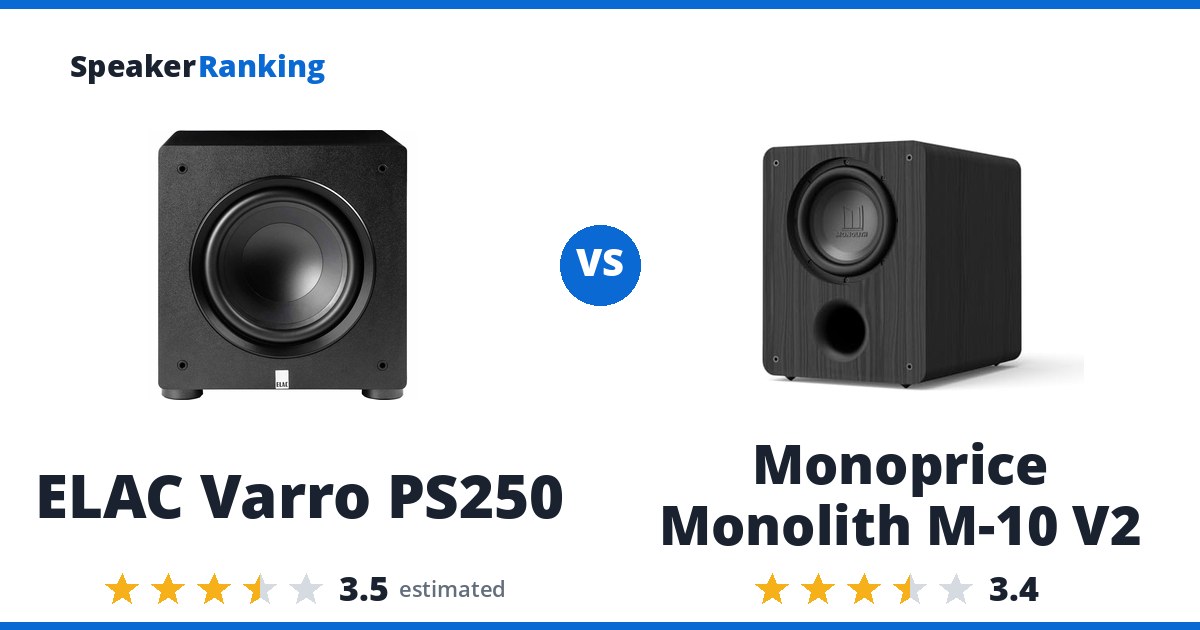 ELAC Varro PS250 vs Monoprice Monolith M-10 V2