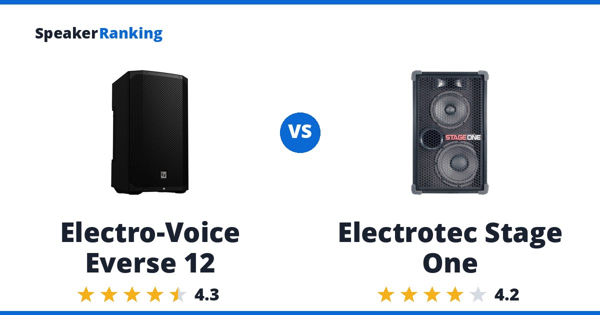 Electro-Voice Everse 12 vs Electrotec Stage One