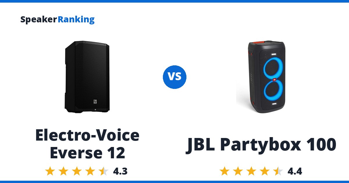 Electro-Voice Everse 12 vs JBL Partybox 100
