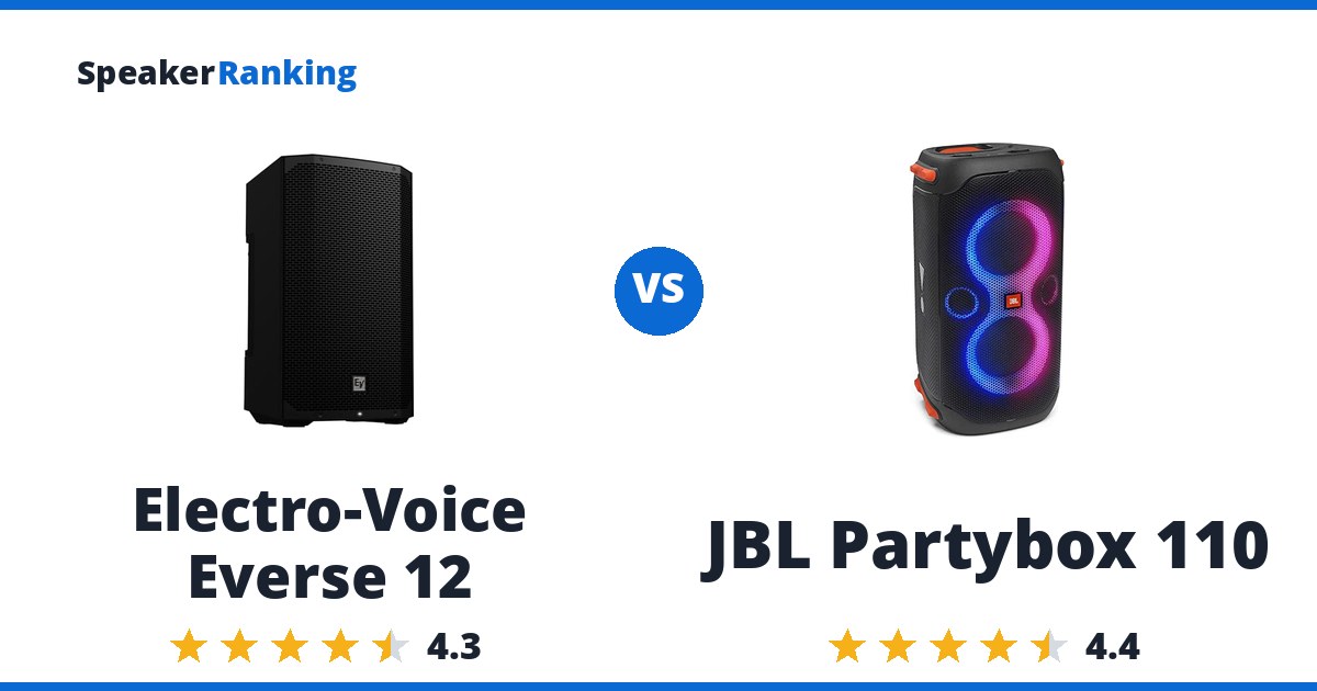 Electro-Voice Everse 12 vs JBL Partybox 110