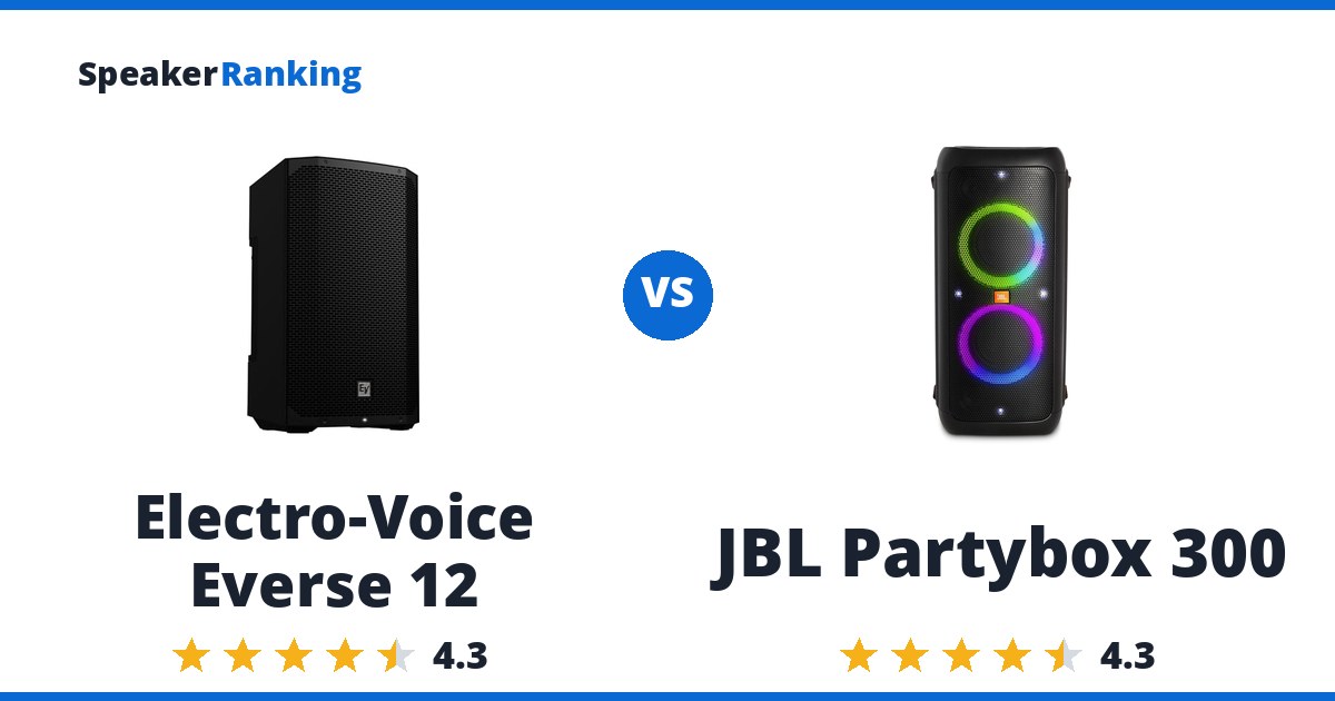 Electro-Voice Everse 12 vs JBL Partybox 300