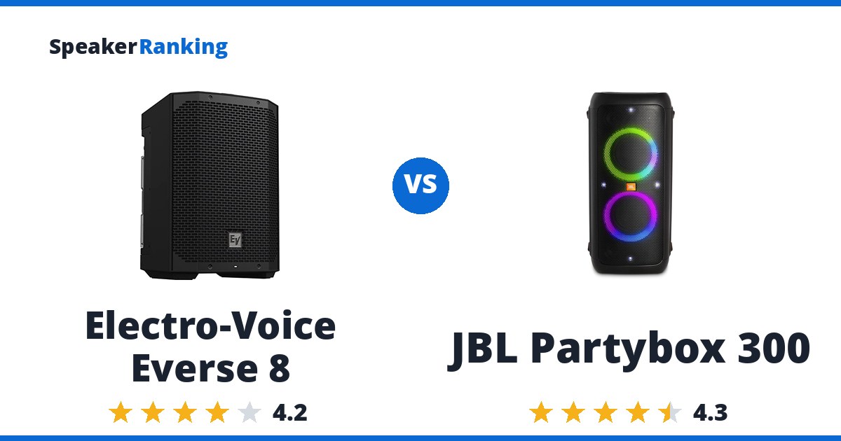 Electro-Voice Everse 8 vs JBL Partybox 300